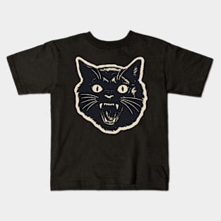 CreepyCool Black Cat Kids T-Shirt